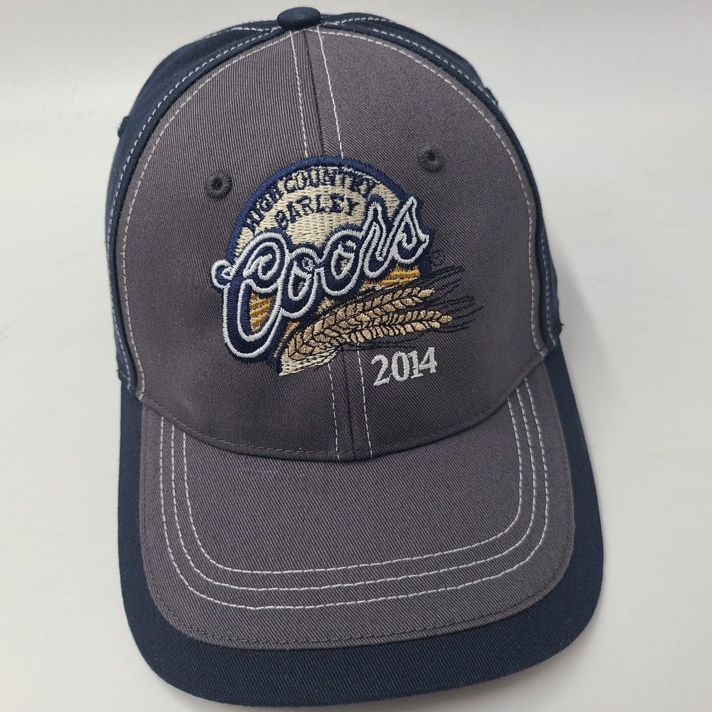 Coors Hat High‎ Country Barley 2014 Adjustable Richardson Beer Gray Blue Casual
